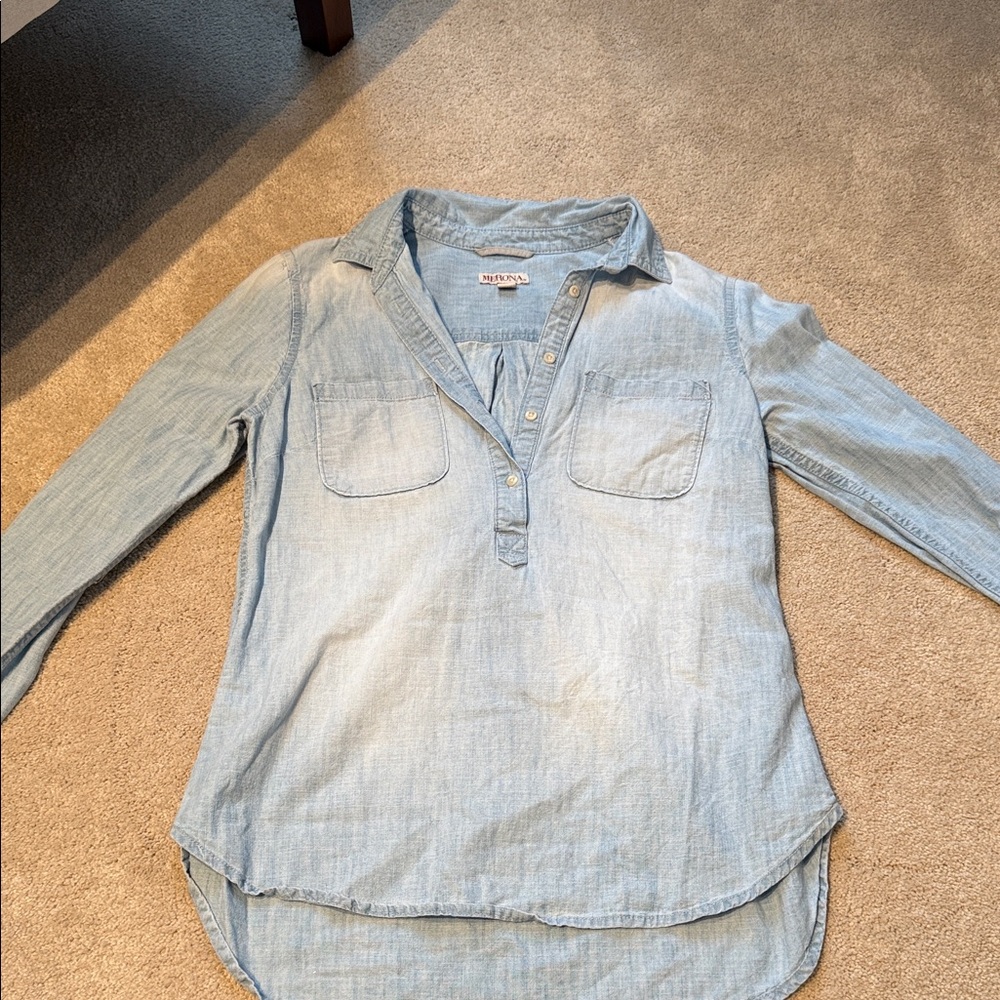 Merona Sky Blue Casual Shirt